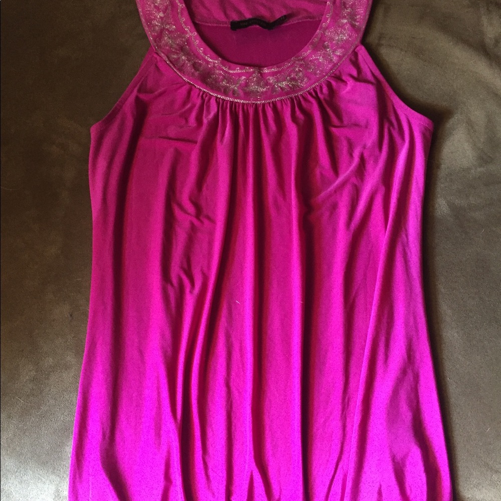 Magenta Sleeveless top